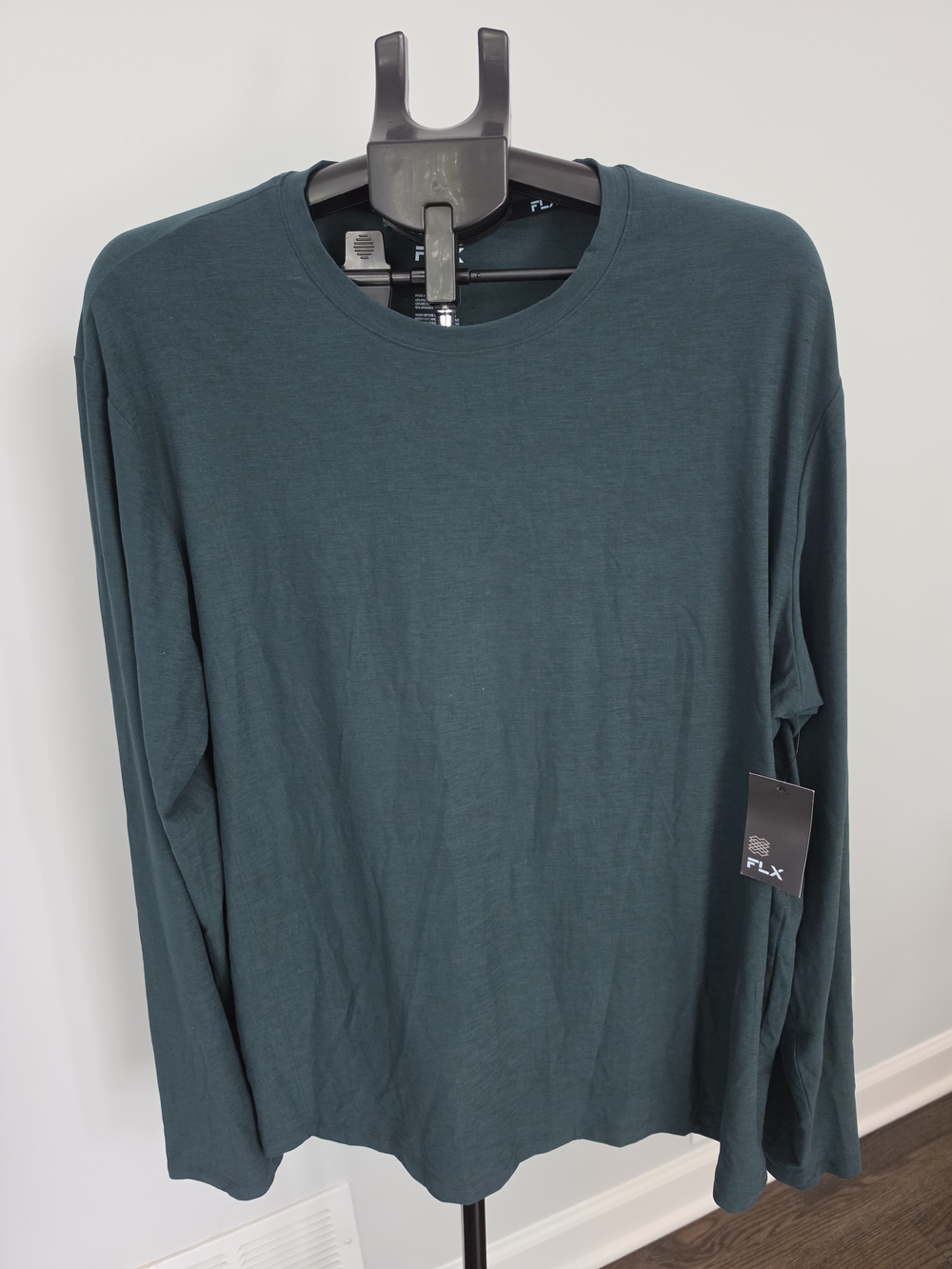 FLX Men's Long-Sleeve Crew Neck Shirt - Teal Green